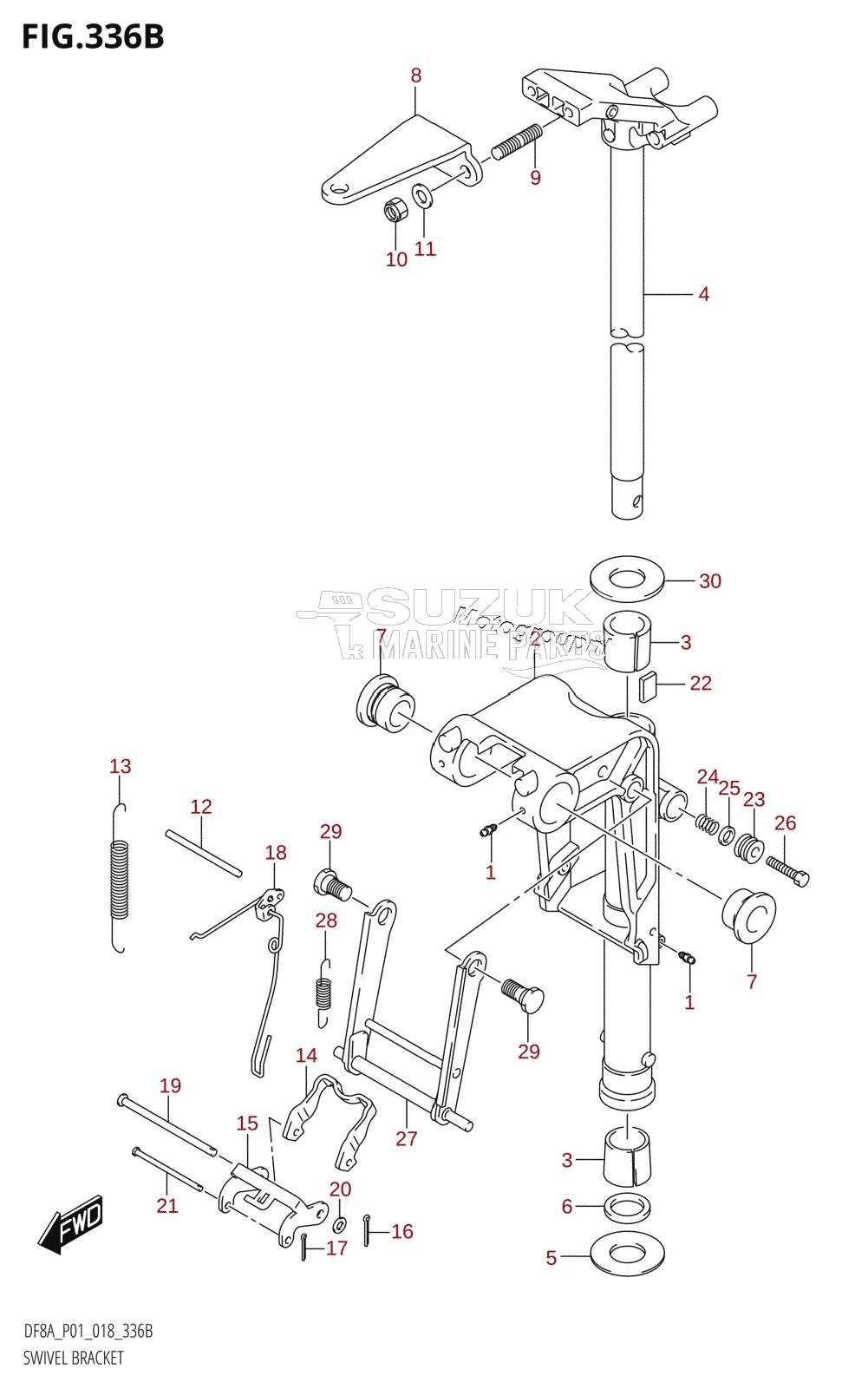 SWIVEL BRACKET (DF8AR,DF9.9AR)