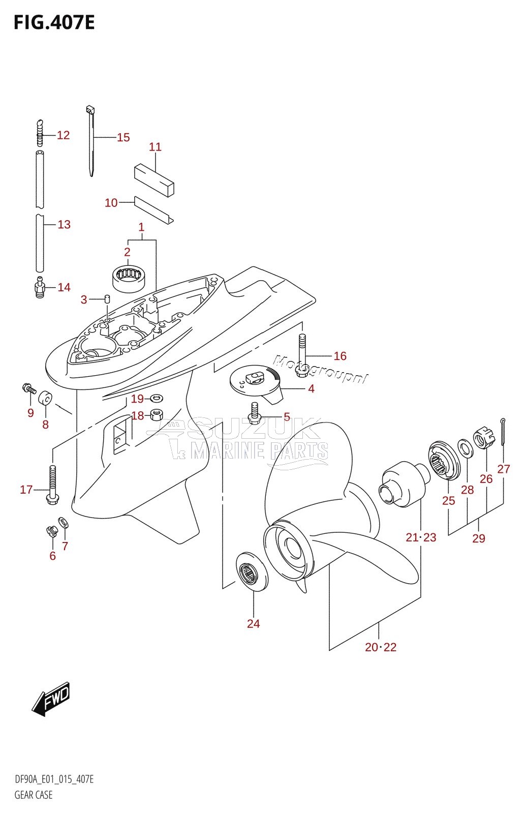 GEAR CASE (DF80A:E01)