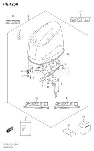17503F-910001 (2019) 175hp E03-USA (DF175AT) DF175A drawing ENGINE COVER (DF200AT,DF200AZ)