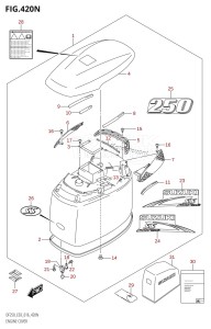 DF225T From 22503F-610001 (E03)  2016 drawing ENGINE COVER (DF250ST:E03)