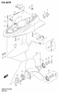 DF50A From 05003F-510001 (E01)  2015 drawing GEAR CASE (DF60AVT:E01)