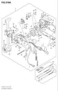 14003F-810001 (2018) 140hp E11 E40-Gen. Export 1-and 2 (DF140AT) DF140A drawing OPT:REMOTE CONTROL (2) (E11)