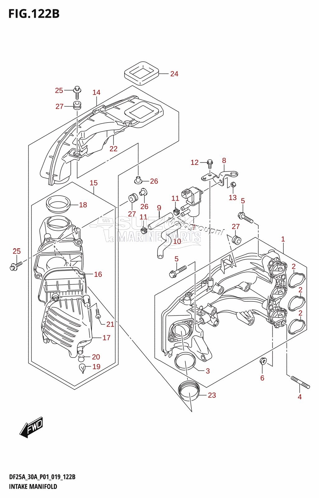 INTAKE MANIFOLD (DF30A,DF30AR,DF30AT,DF30ATH,DF30AQ)