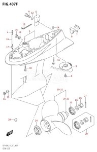 DF140AZ From 14003Z-710001 (E11 E40)  2017 drawing GEAR CASE (DF140AT:E11)