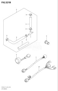 25003Z-140001 (2021) 250hp E11 E40-Gen. Export 1-and 2 (DF250Z) DF250Z drawing OPT:HARNESS (022,023)