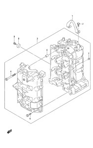 Outboard DF 40A drawing Cylinder Block