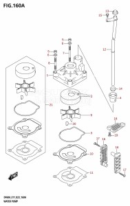 DF40A From 04004F-240001 (E34-Italy)  2022 drawing WATER PUMP ((DF40A,DF40AQH,DF40ATH,DF50A,DF50ATH,DF60A,DF60ATH):E01,(DF40A,DF50A,DF60A):E11)