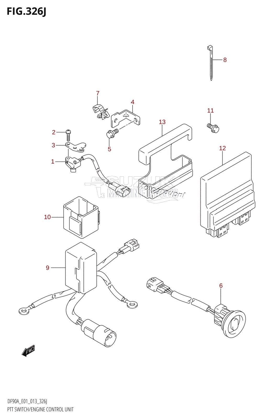 PTT SWITCH /​ ENGINE CONTROL UNIT (DF90ATH:E01)