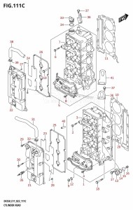 DF200Z From 20002Z-140001 (E01 E40)  2021 drawing CYLINDER HEAD (DF250ST)