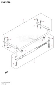 DF150ZG From 15002Z-410001 (E40)  2014 drawing OPT:TIE ROD