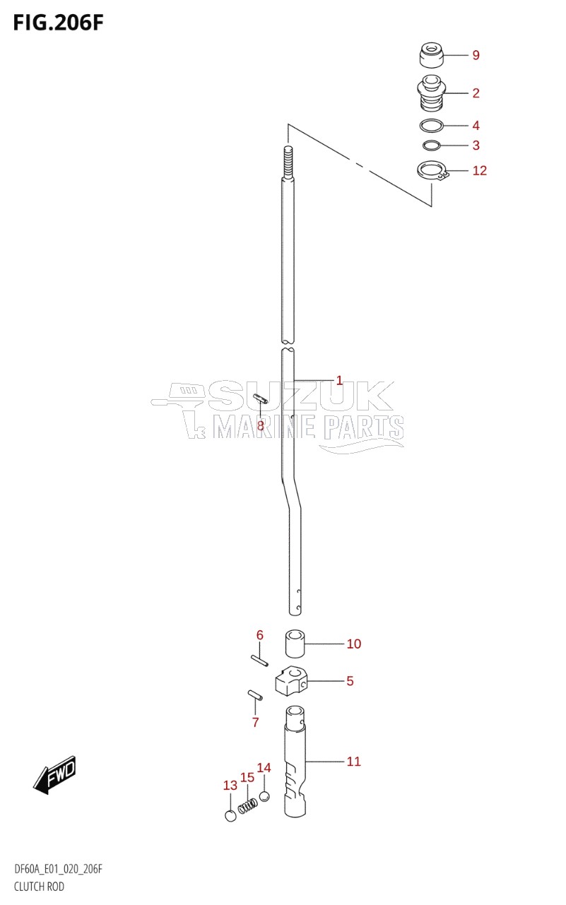 CLUTCH ROD (DF60ATH:E40)