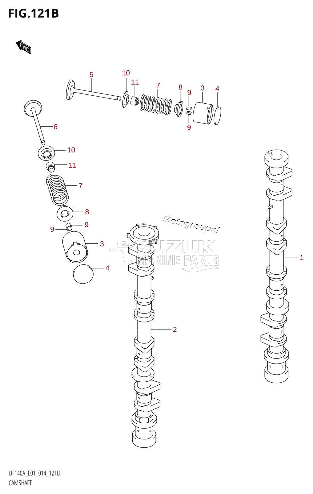 CAMSHAFT (DF100AT:E40)