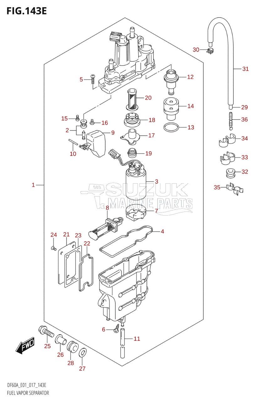 FUEL VAPOR SEPARATOR (DF50A:E01)