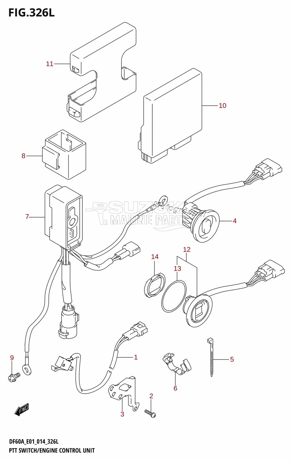 PTT SWITCH /​ ENGINE CONTROL UNIT (DF60ATH:E01)