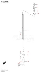 04003F-510001 (2005) 40hp E01 E13-Gen. Export 1 -  SE  Asia (DF40A  DF40AQH  DF40AST  DF40ATH) DF40A drawing CLUTCH ROD (DF60AQH:E40)