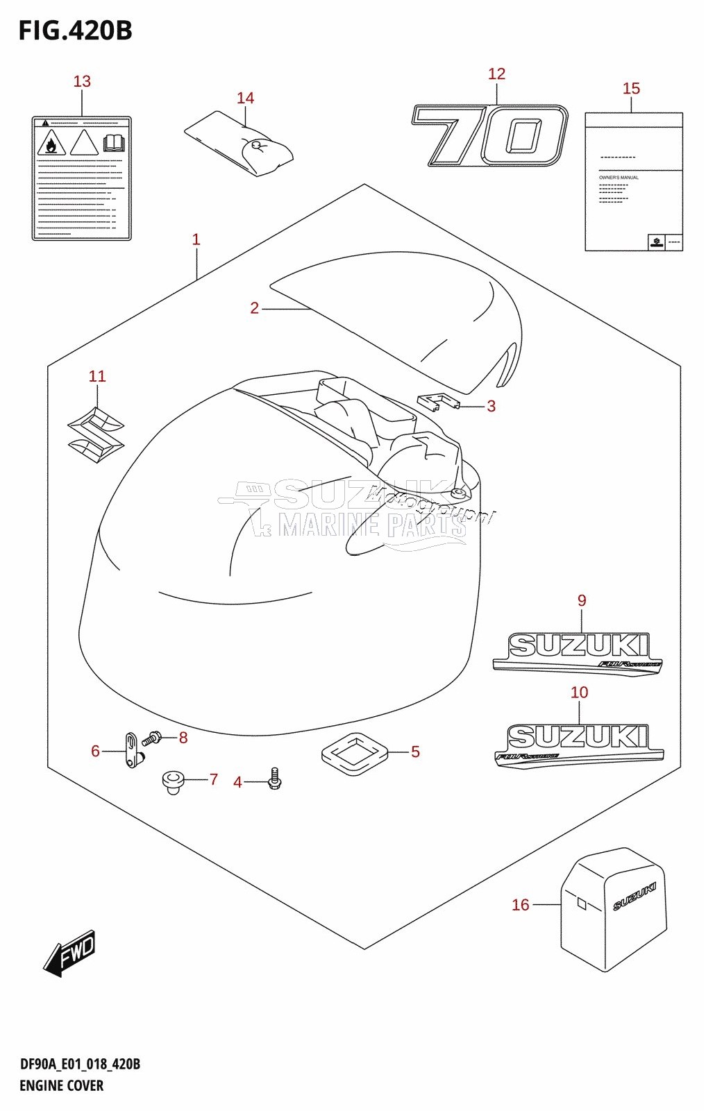 ENGINE COVER (DF70A:E40)