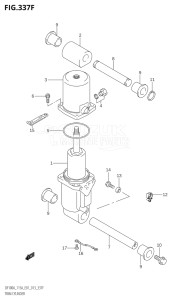 14003Z-310001 (2013) 140hp E01 E40-Gen. Export 1 - Costa Rica (DF140AZ) DF140AZ drawing TRIM CYLINDER (DF115AZ:E40)