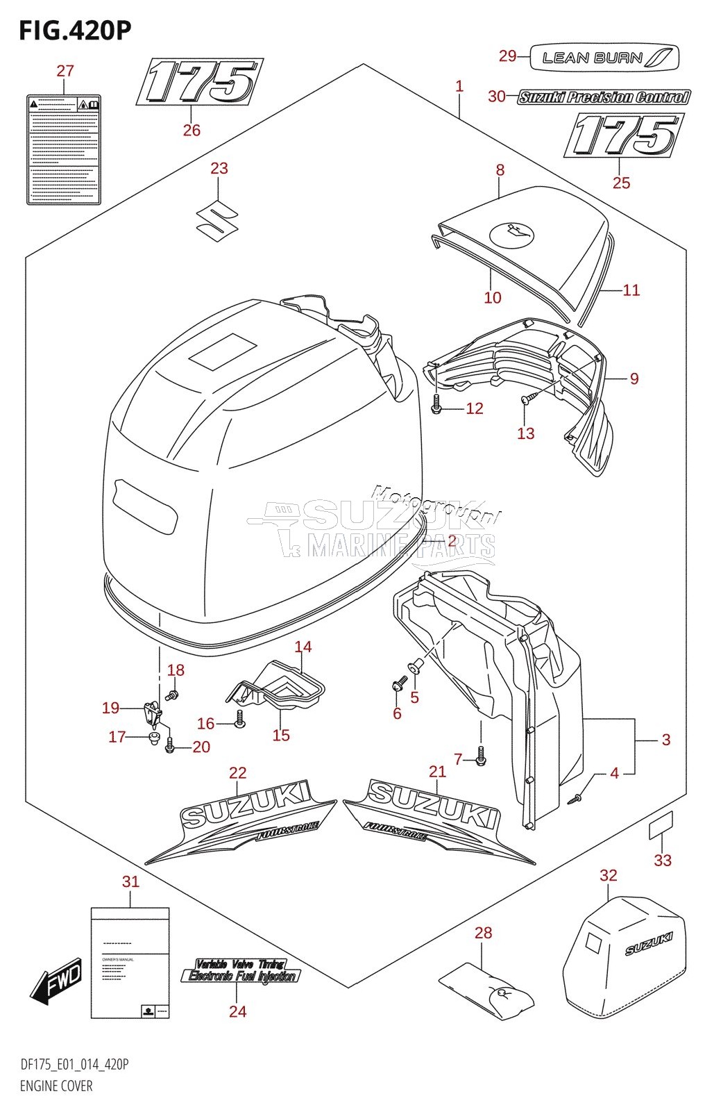 ENGINE COVER ((DF175TG,DF175ZG):E01)