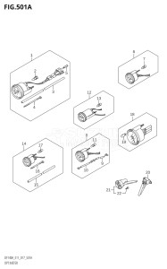 14003F-710001 (2017) 140hp E11 E40-Gen. Export 1-and 2 (DF140AT) DF140A drawing OPT:METER (DF100AT:E11)