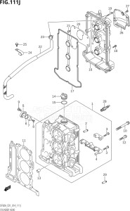 06003F-410001 (2014) 60hp E01 E40-Gen. Export 1 - Costa Rica (DF60AVT  DF60AVTH) DF60A drawing CYLINDER HEAD (DF60AQH:E01)