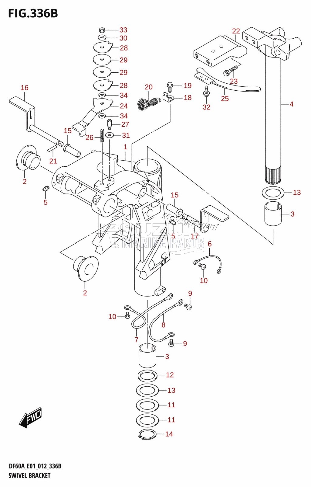 SWIVEL BRACKET (DF40AQH:E01)