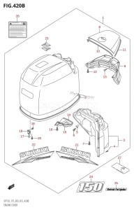 DF175Z From 17502Z-310001 (E03)  2013 drawing ENGINE COVER (DF150T:E03)