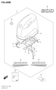 DF150AZ From 15003Z-340001 (E40)  2023 drawing ENGINE COVER ((DF200AT,DF200AZ):(021,022,023))