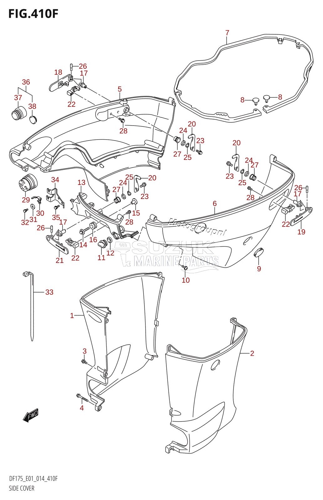 SIDE COVER (DF150Z:E40)