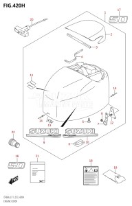 06003F-240001 (2022) 60hp E11 E40-Gen. Export 1-and 2 (DF60AVT  DF60AVT  DF60AVTH  DF60AVTH) DF60A drawing ENGINE COVER ((DF50A,DF50ATH,DF50AVTH):E01:020)