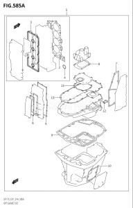 15002Z-410001 (2014) 150hp E40-Costa Rica (DF150ZG) DF150ZG drawing OPT:GASKET SET