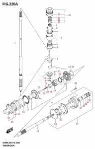 DF200A From 20003F-510001 (E01 E40)  2015 drawing TRANSMISSION (DF200AT:E01)