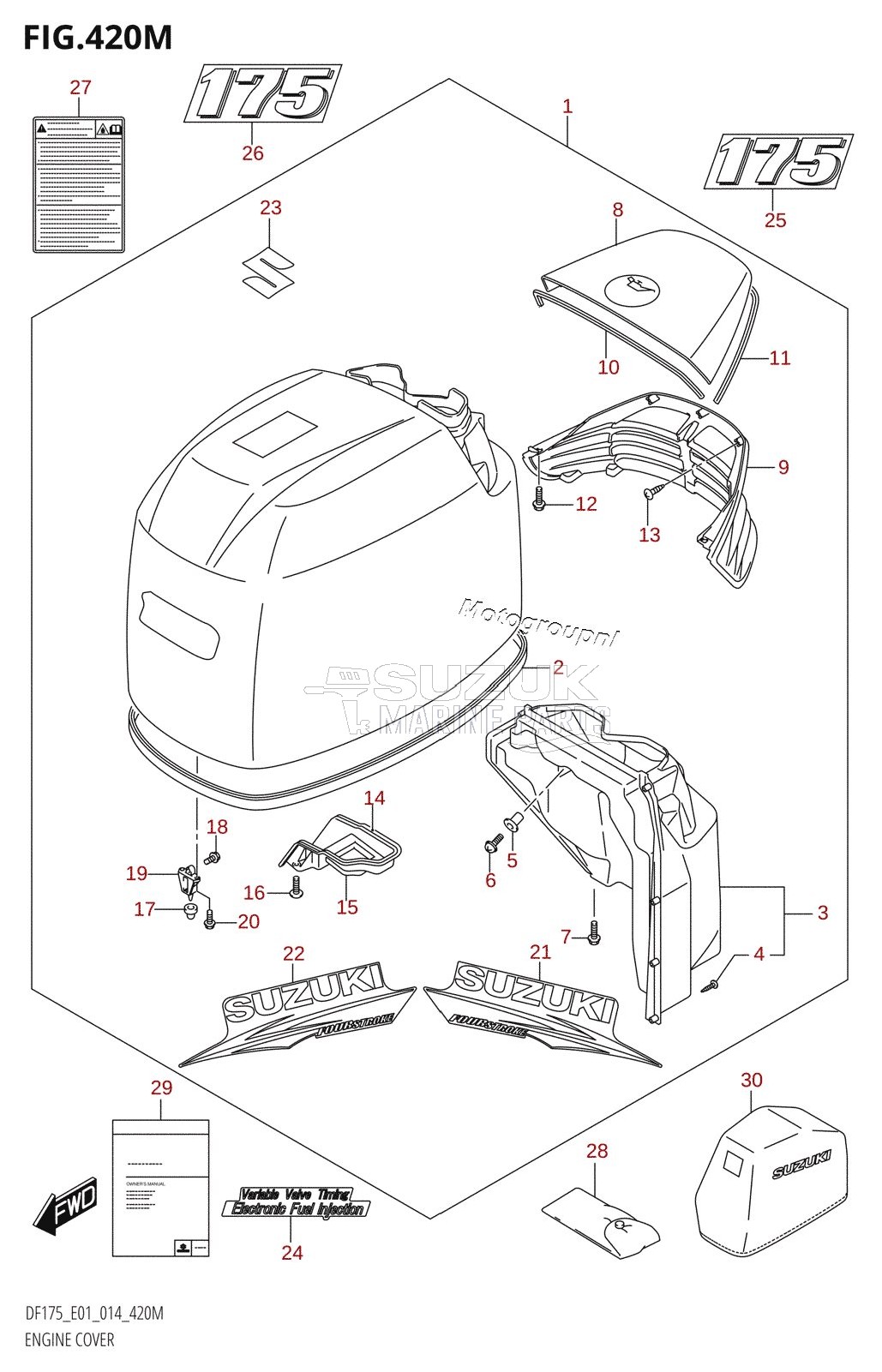 ENGINE COVER ((DF175T,DF175Z):E40)