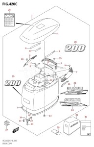 DF200 From 20002F-610001 (E01 E40)  2016 drawing ENGINE COVER (DF200T:E40,DF200Z:E40)