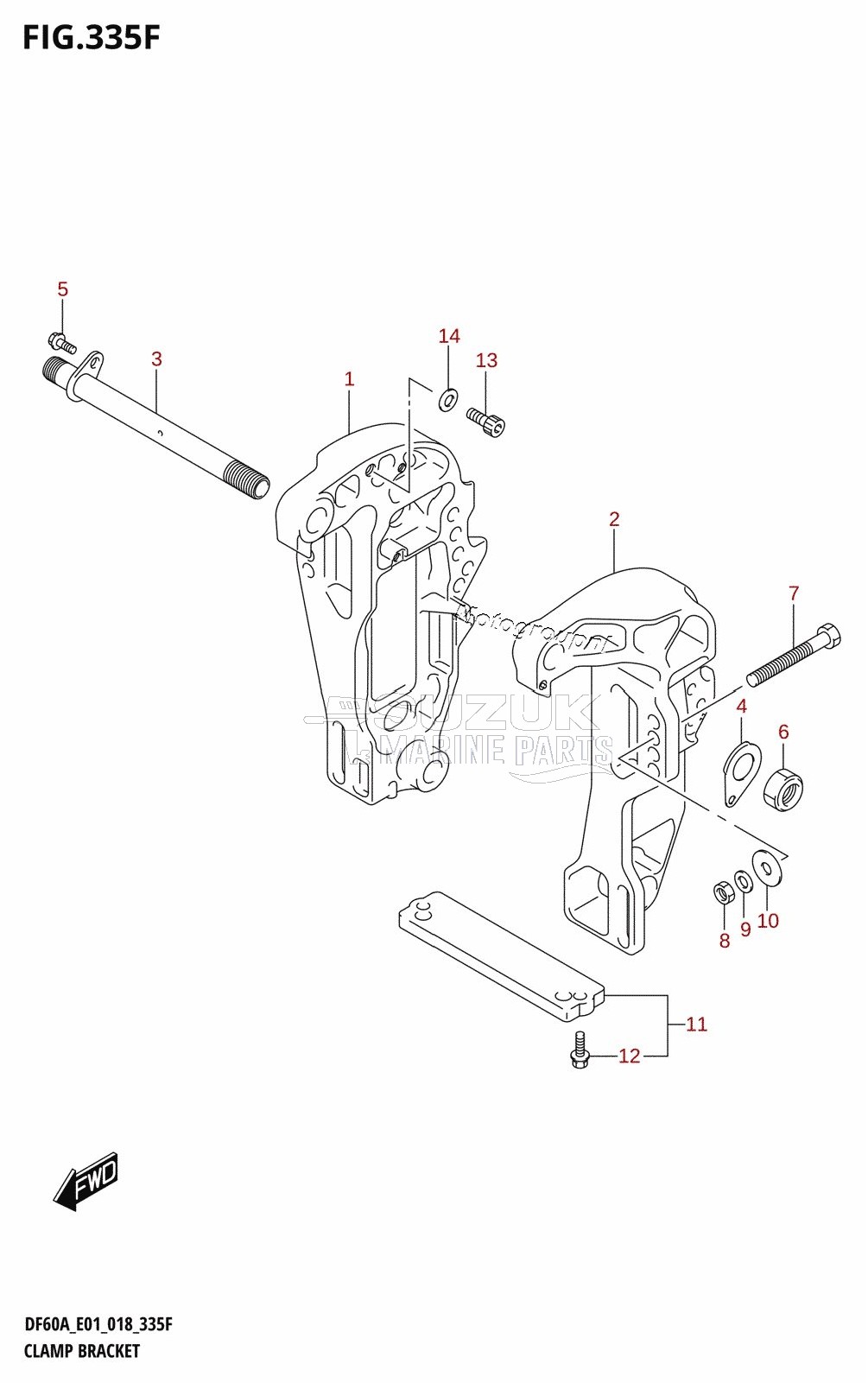 CLAMP BRACKET (DF60ATH)