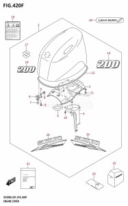 DF200A From 20003F-610001 (E03 E40)  2016 drawing ENGINE COVER (DF200AZ:E01)