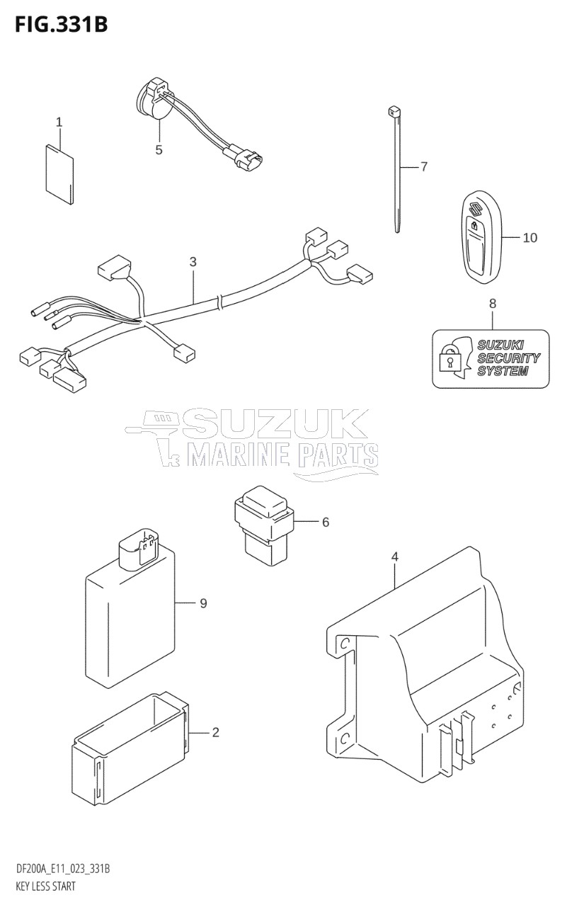 KEY LESS START ((DF200AT,DF175AT,DF150AT):E11:023,DF150AS:E03:023)