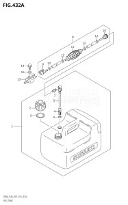 00994F-510001 (2005) 9.9hp P01-Gen. Export 1 (DF9.9A  DF9.9AR) DF9.9A drawing FUEL TANK