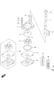 Outboard DF 30A drawing Water Pump