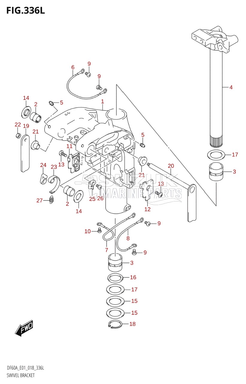 SWIVEL BRACKET (DF60AVTH:E01,DF60AVTH:E40)