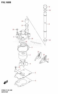 DF250A From 25003P-040001 (E01 E03 E40)  2020 drawing WATER PUMP (E40)