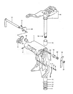 Outboard DT 55 drawing Swivel Bracket (1995)