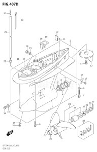 15003P-710001 (2017) 150hp E01 E40-Gen. Export 1 - Costa Rica (DF150AP) DF150AP drawing GEAR CASE (DF175AP:E40)