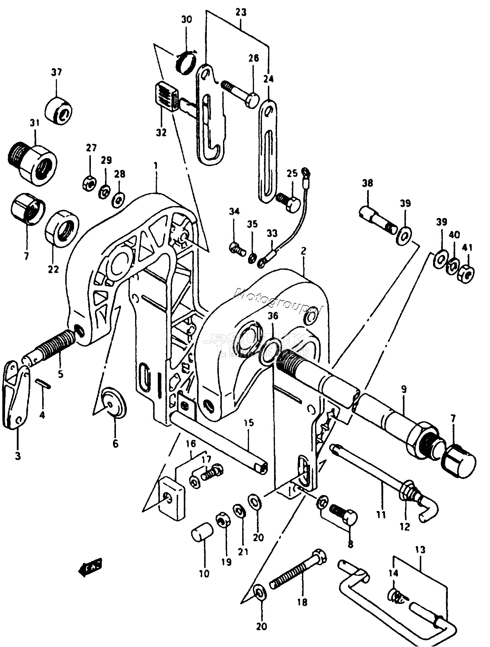 CLAMP BRACKET (DT40C,40TC)(*)