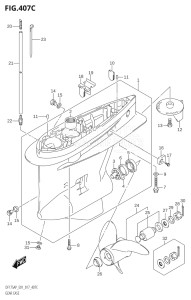 15003P-710001 (2017) 150hp E01 E40-Gen. Export 1 - Costa Rica (DF150AP) DF150AP drawing GEAR CASE (DF175AP:E01)