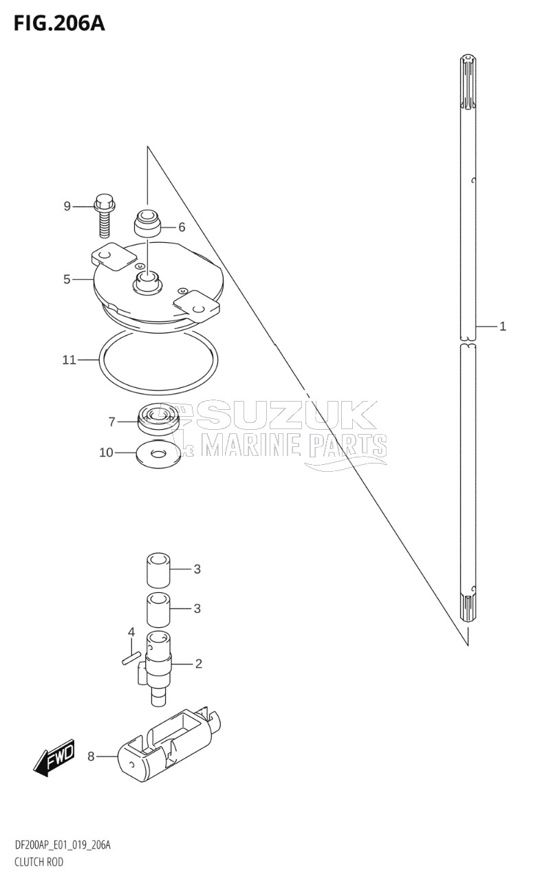 CLUTCH ROD (DF150AP,DF175AP)