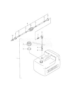 DT4 From 00402-151001 ()  2001 drawing FUEL TANK (PLASTIC 12L)