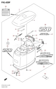 DF250 From 25003F-310001 (E03)  2013 drawing ENGINE COVER (DF250Z:E03)