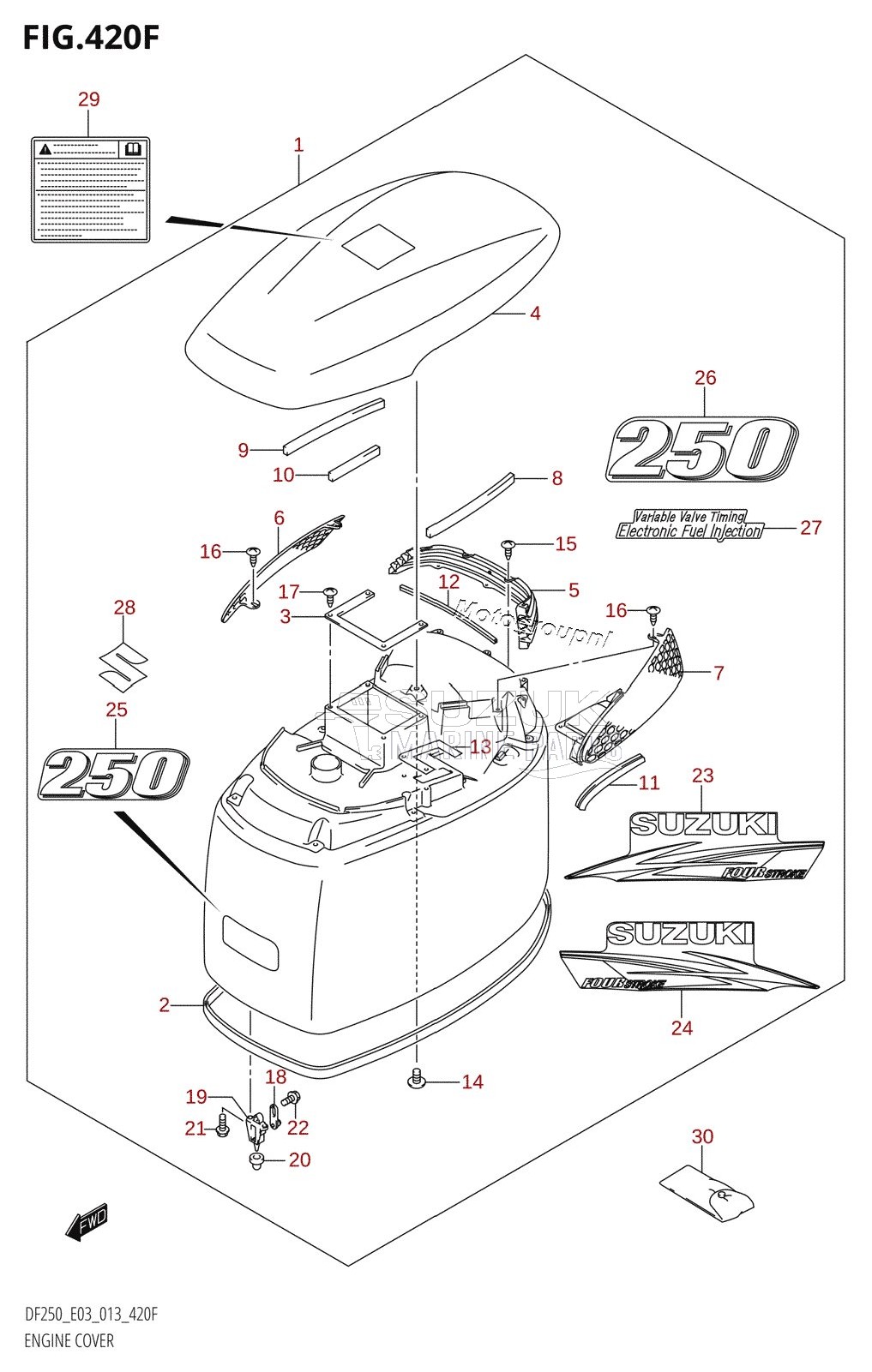 ENGINE COVER (DF250Z:E03)