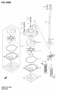 DF60A From 06002F-410001 (E01 E40)  2014 drawing WATER PUMP (DF40AQH:E01)