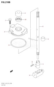 DF115T From 11502F-210001 (E01 E40)  2012 drawing SHIFT ROD (DF100T:E40)